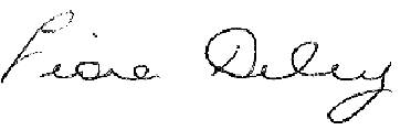 Signature of Fiona Dunlevy, Chief Executive Officer