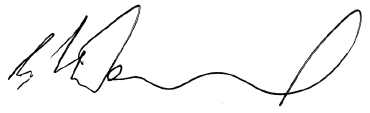 Signature of Liam Daniel, Chair